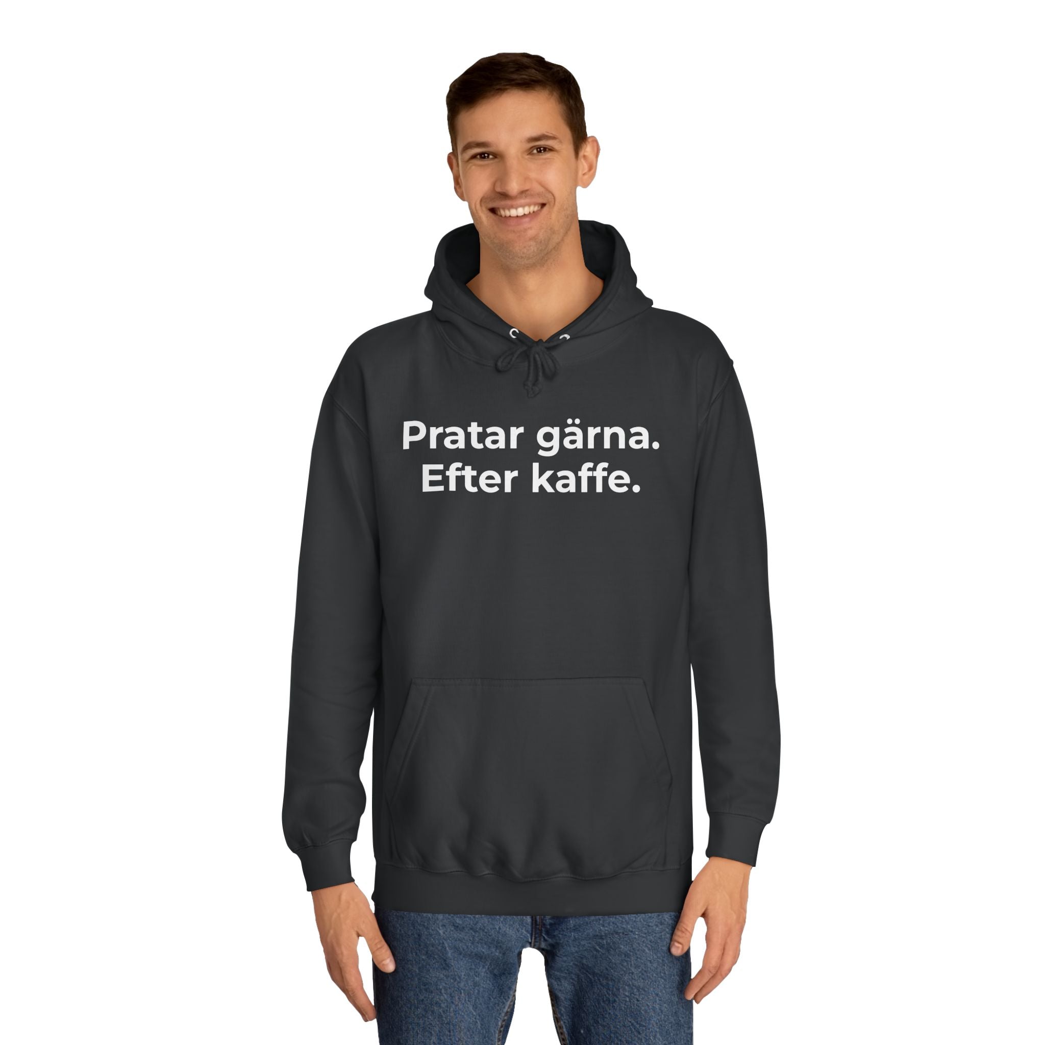 Pratar gärna. Efter kaffe