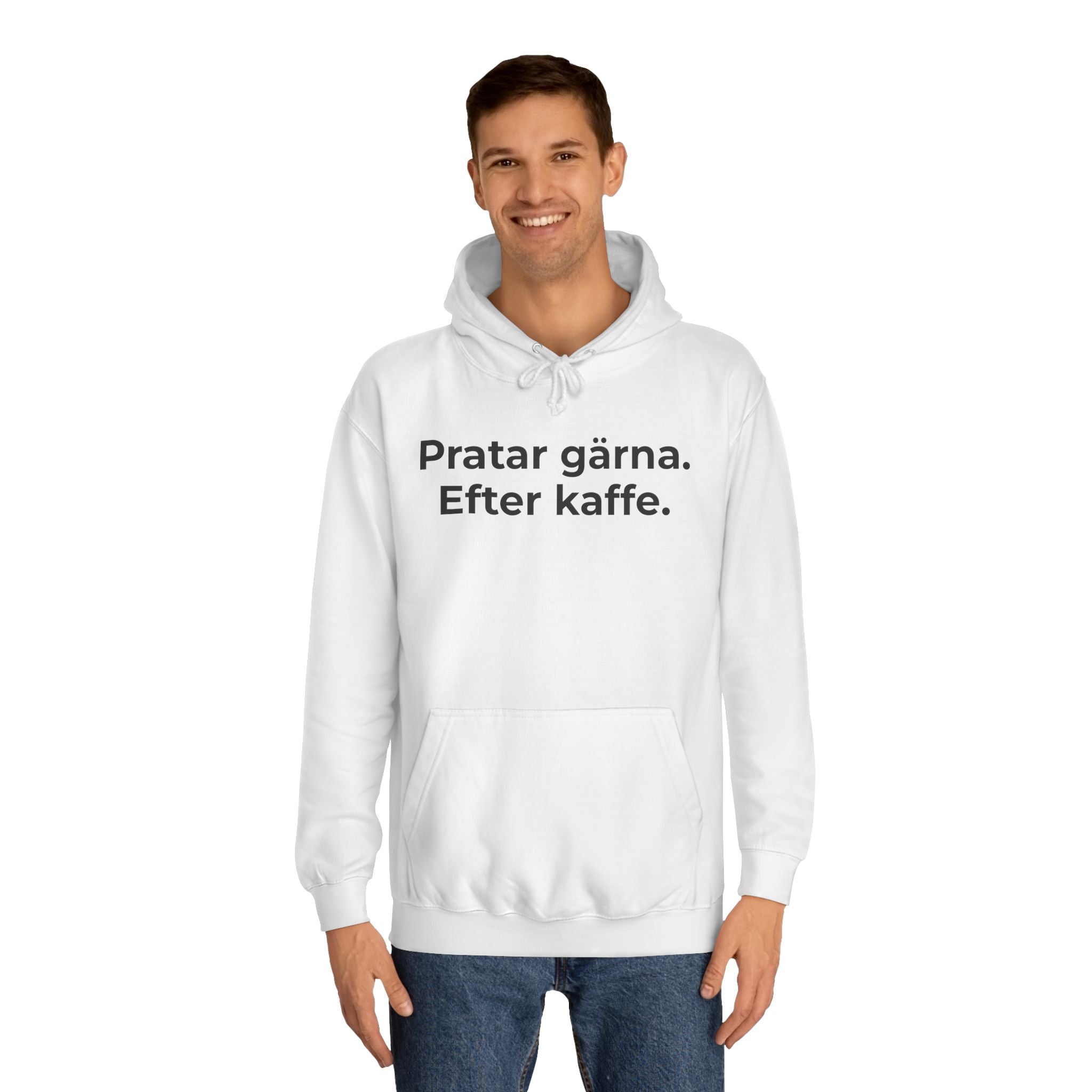 Pratar gärna. Efter kaffe