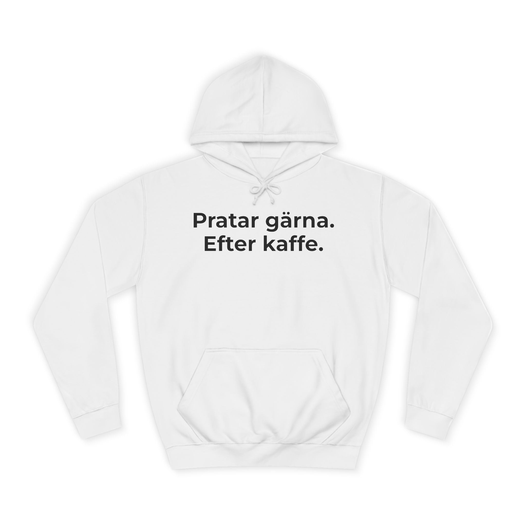 Pratar gärna. Efter kaffe